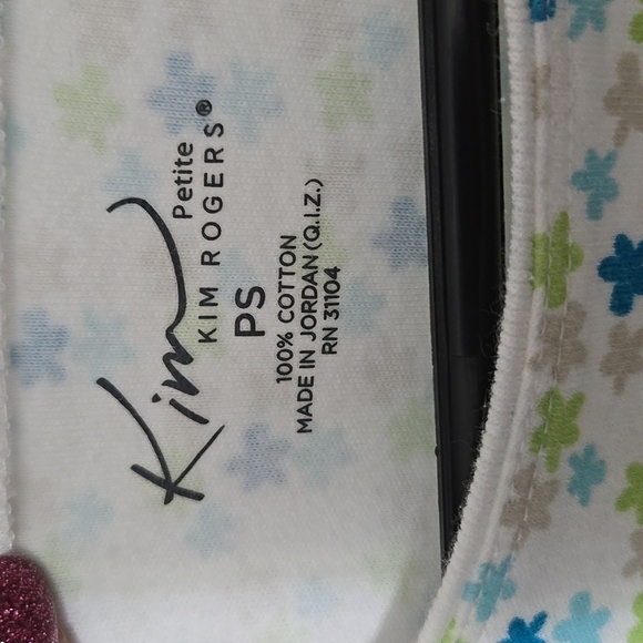 KIM ROGERS PETITE SMALL WOMEN LADIES SMALL FLOWER PRINT GREEN BEIGE BLUE GREEN - Picture 2 of 4